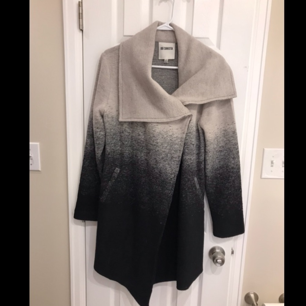 Black/gray ombré wool jacket